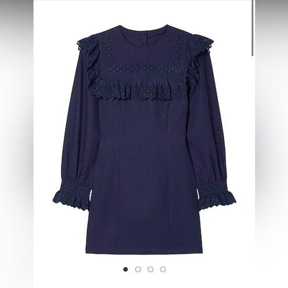 Doen NWT Minore Navy Mini Dress Size Medium NEW Fall Dress - Picture 2 of 7